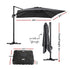 Instahut Roma charcoal 3m cantilever umbrella and base - additional product image 3