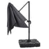 Instahut Roma 3m Cantilever Umbrella with Base - Charcoal – product gallery image 4