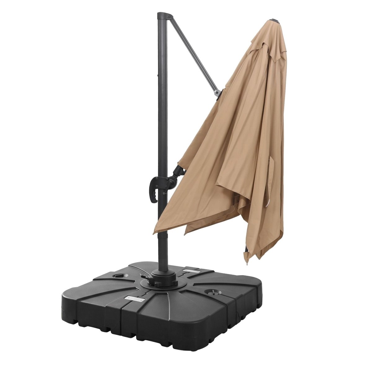 Instahut Roma 3m beige cantilever umbrella and base – gallery image 4