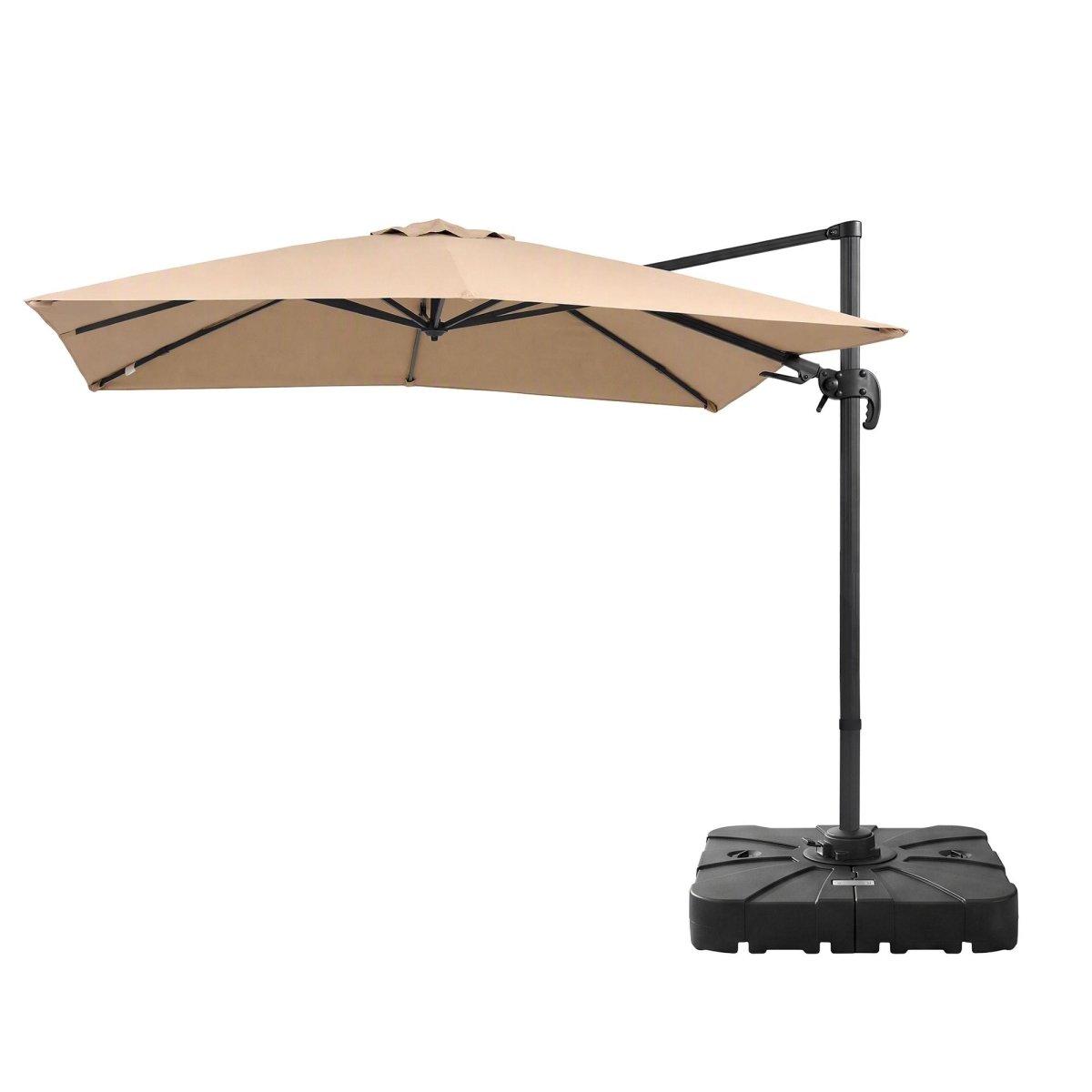 Instahut Roma 3m beige cantilever umbrella and base – gallery image 2