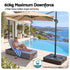 Instahut Roma 3m beige cantilever umbrella and base – gallery image 9
