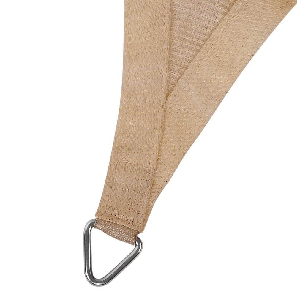 Instahut Shade Sail 3x4m Rectangle 280GSM 98% Sand Shade Cloth - Outdoorium