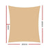 Instahut Shade Sail 3x4m Rectangle 280GSM 98% Sand Shade Cloth - Outdoorium