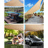Instahut Shade Sail 3x4m Rectangle 280GSM 98% Sand Shade Cloth - Outdoorium