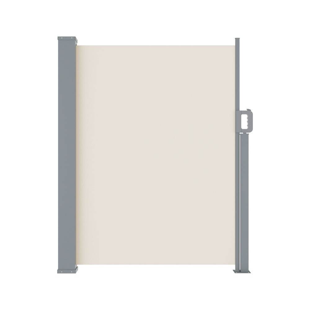 Instahut Side Awning Sun Shade Outdoor Blinds Retractable Screen 1.4X3M Cream | Outdoorium