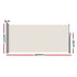 Instahut Side Awning Sun Shade Outdoor Blinds Retractable Screen 1.4X3M Cream | Outdoorium