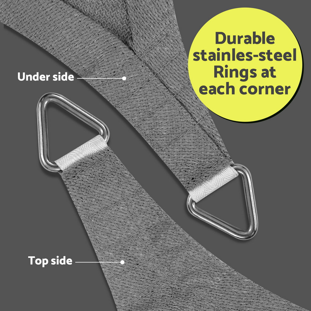 Instahut Sun Shade Sail Shadecloth Canopy Rectangle 280gsm 4x6m | Outdoorium