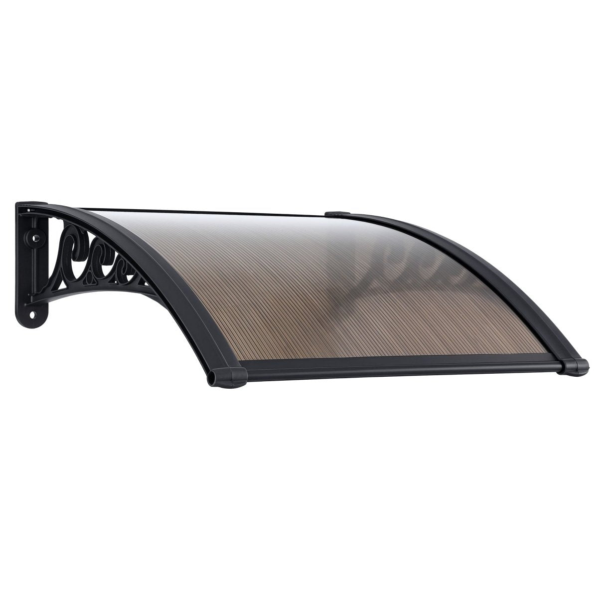 Instahut Window Awning Drainage 0.6mx0.6m Outdoor Brown | Home & Garden > Shading > Awnings