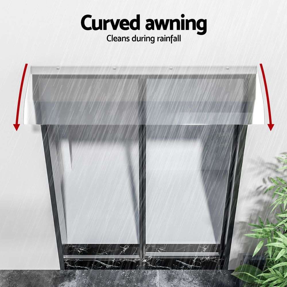 Instahut Window Door Awning 0.4mx1m Transparent | Home & Garden > Shading > Awnings