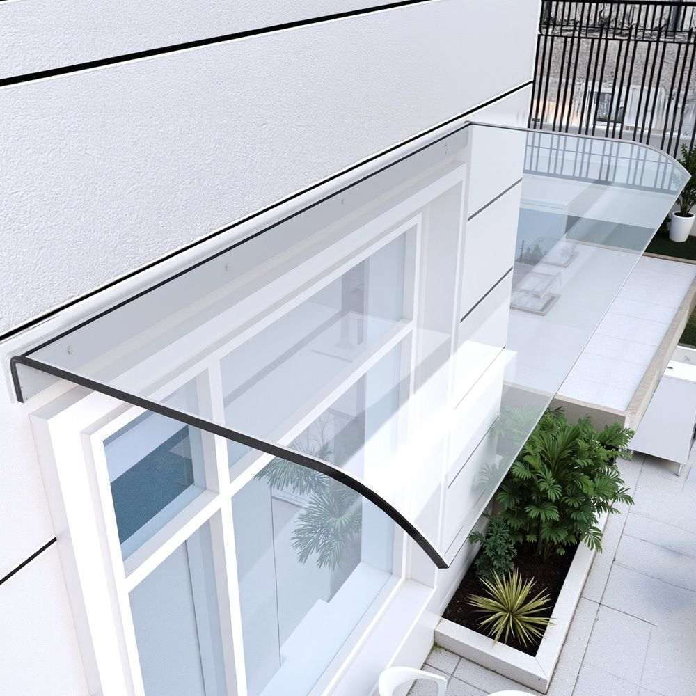 Instahut Window Door Awning 0.4mx1m Transparent | Home & Garden > Shading > Awnings