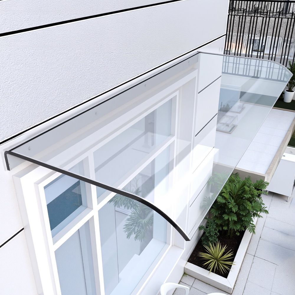 Instahut Window Door Awning 0.4mx1m Transparent | Home & Garden > Shading > Awnings