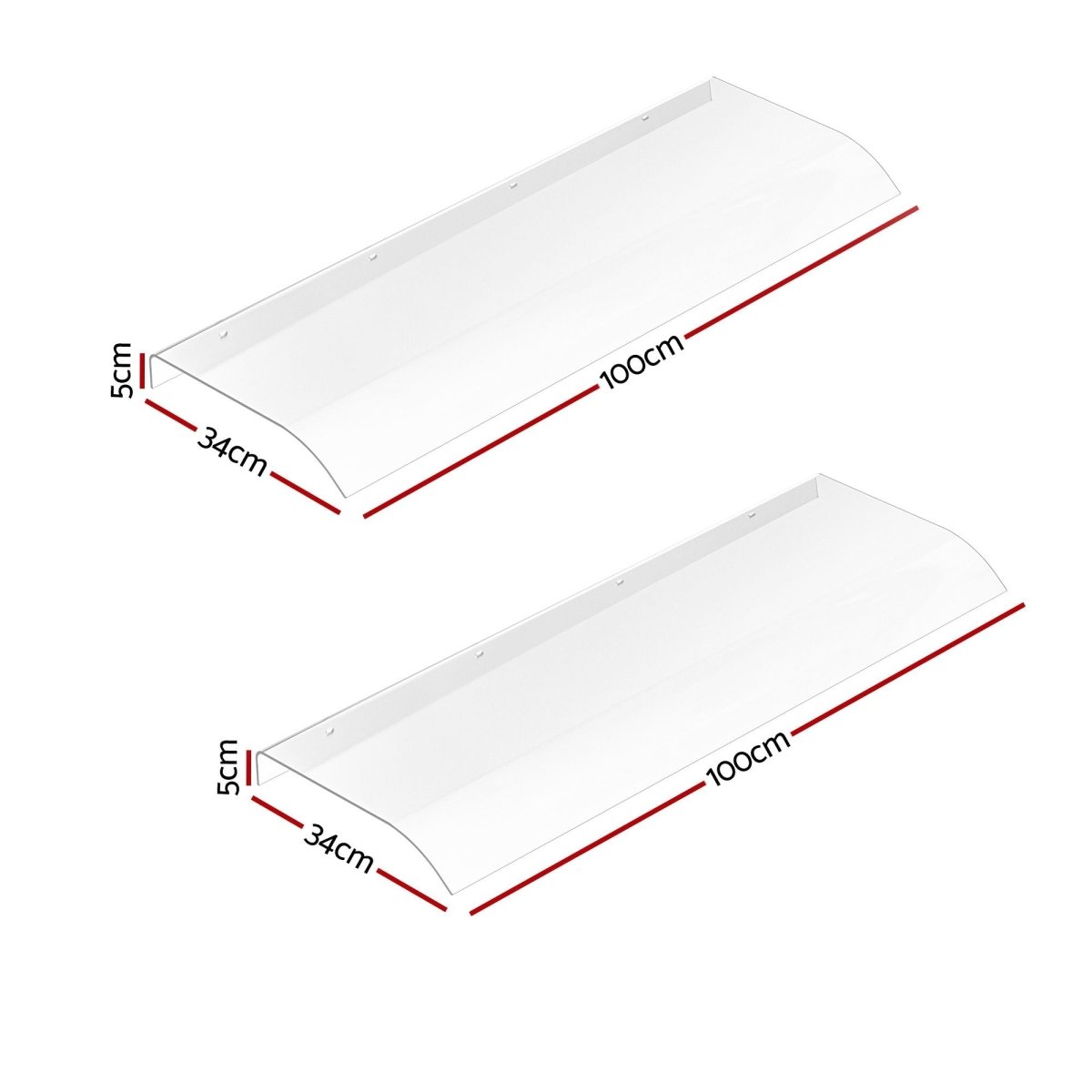 Instahut Window Door Awning 0.4mx2m Transparent | Home & Garden > Shading > Awnings