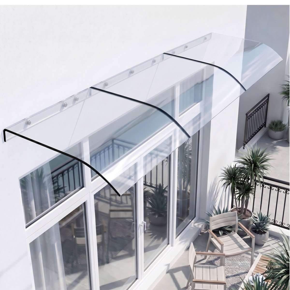 Instahut Window Door Awning 0.4mx3m Transparent | Home & Garden > Shading > Awnings
