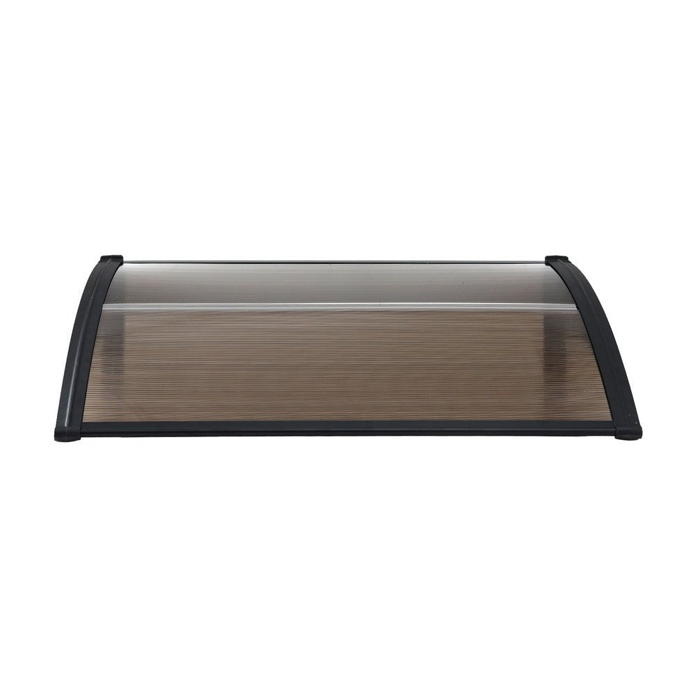 Instahut Window Door Awning 0.8mx1m Brown | Outdoorium
