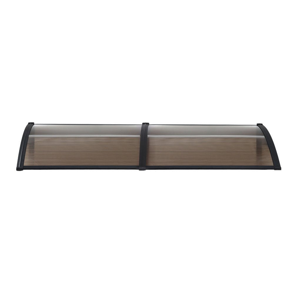 Instahut Window Door Awning 0.8mx2m Brown | Outdoorium