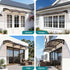 Instahut Window Door Awning 0.8mx3m Brown | Home & Garden > Shading > Awnings