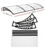 Instahut Window Door Awning 0.8mx3m Transparent | Home & Garden > Shading > Awnings