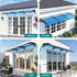 Instahut Window Door Awning 1mx3m Blue | Home & Garden > Shading > Awnings