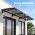 Instahut Window Door Awning Canopy 1m x 3m Grey Solid Sheet Metal Frame | Home & Garden > Shading > Awnings