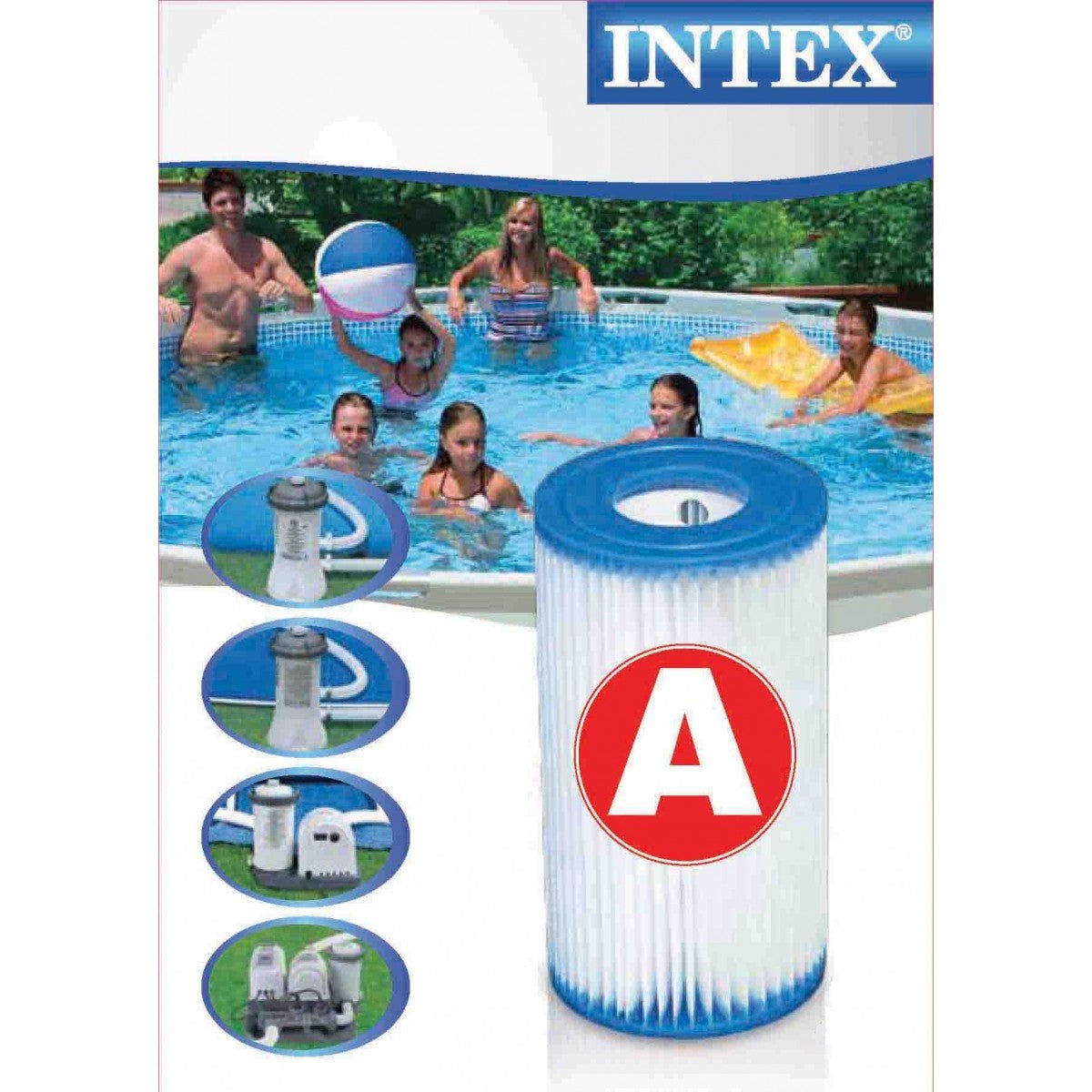 Intex 6 Pack Filter Cartridge replacement Size A INTEX FILTER PUMP 29000 | Outdoorium