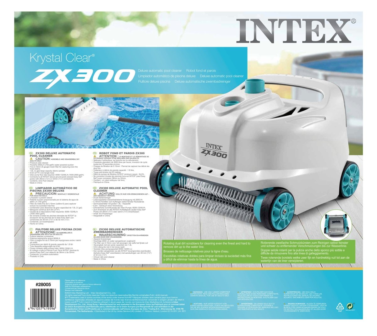 Intex Auto Above Ground Pool Cleaner Deluxe 28005 | Outdoorium