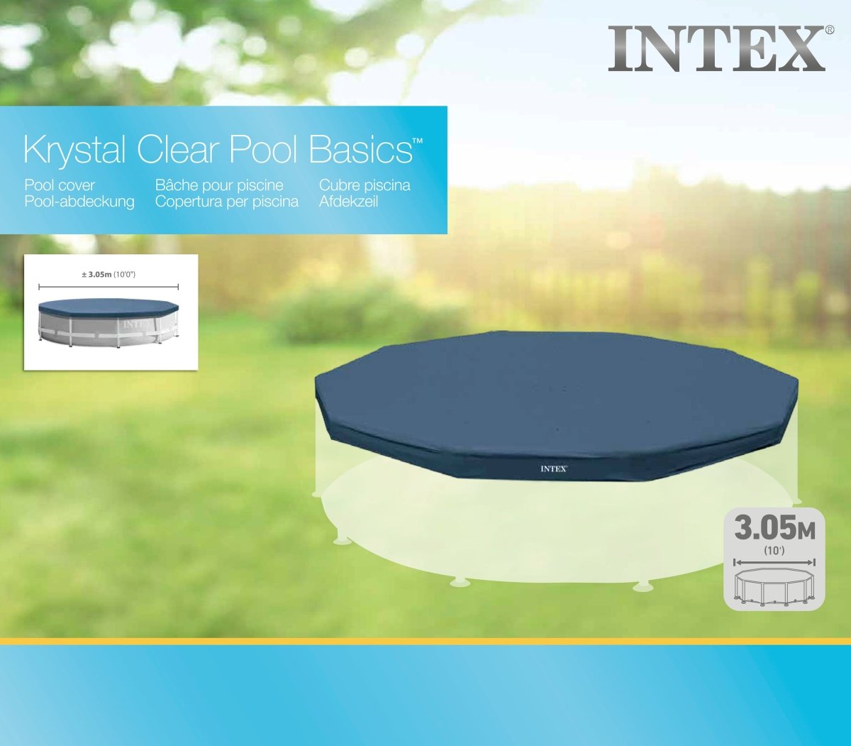 Intex Frame Pool Cover 305cm 28030 | Outdoorium
