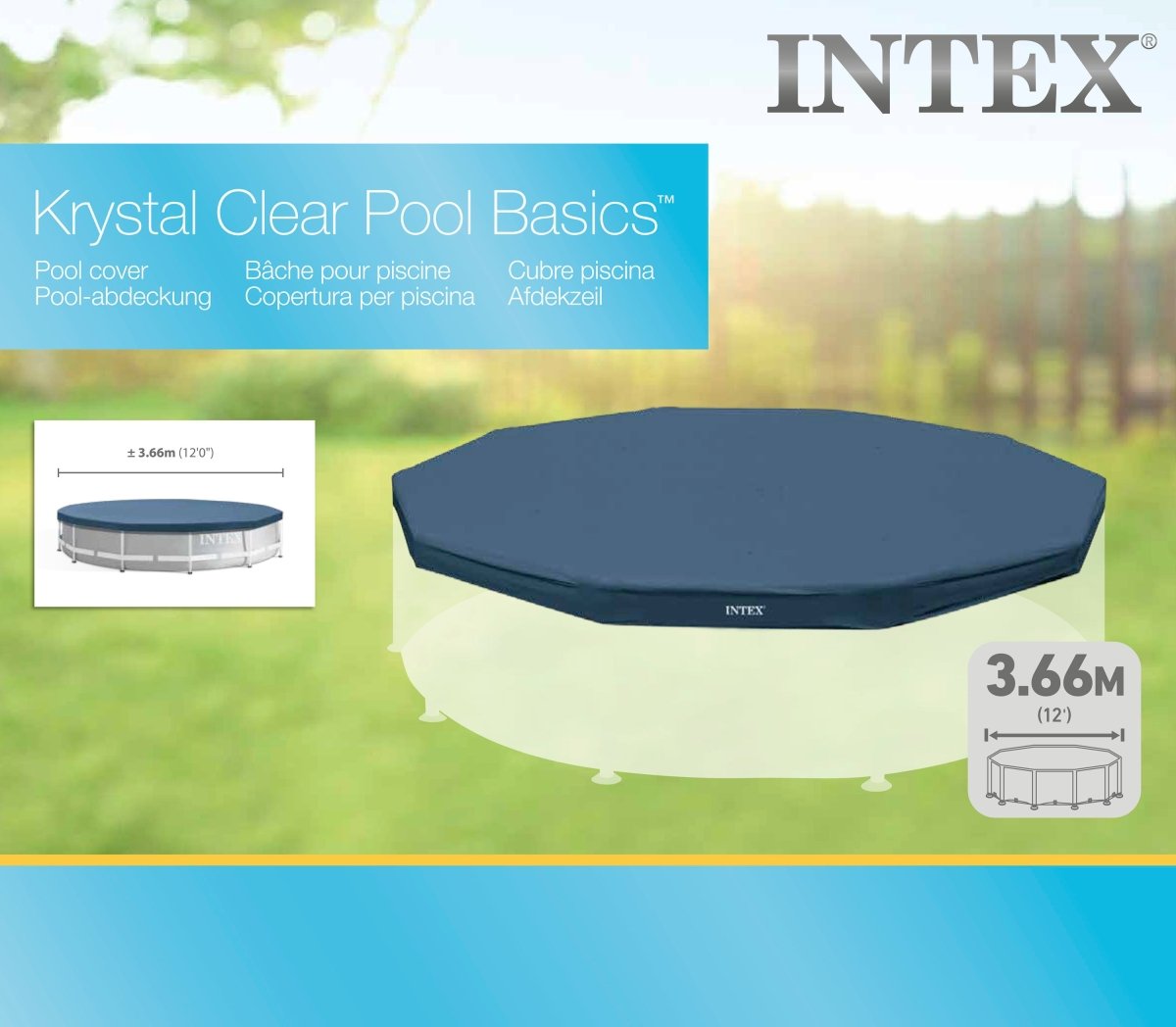 Intex Frame Pool Cover 366cm 28031 | Outdoorium