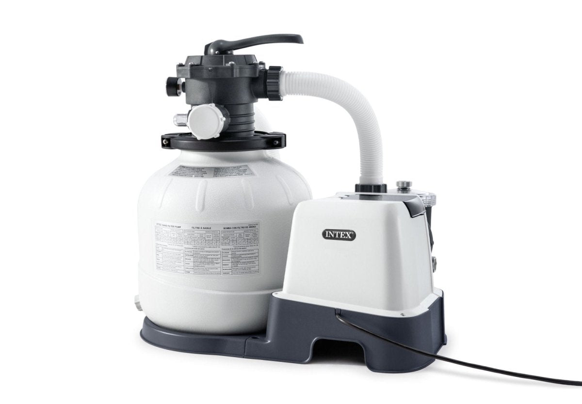 Intex Krystal Clear Sand Filter Pump and Saltwater Pool Chlorine System - 26676 | Outdoorium