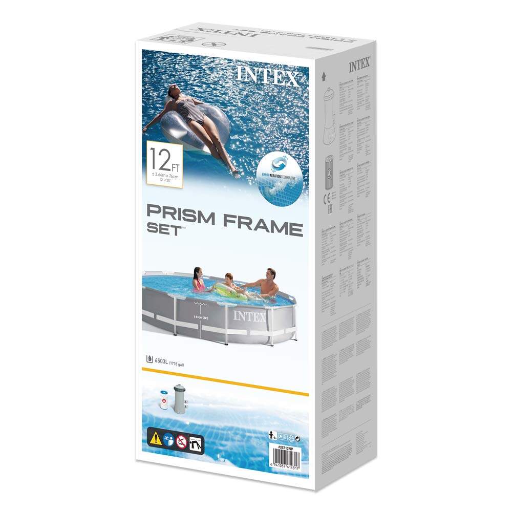 Intex PRISM 12' Metal Frame Above Ground Pool - 366cm x 76cm 26712 | Outdoorium