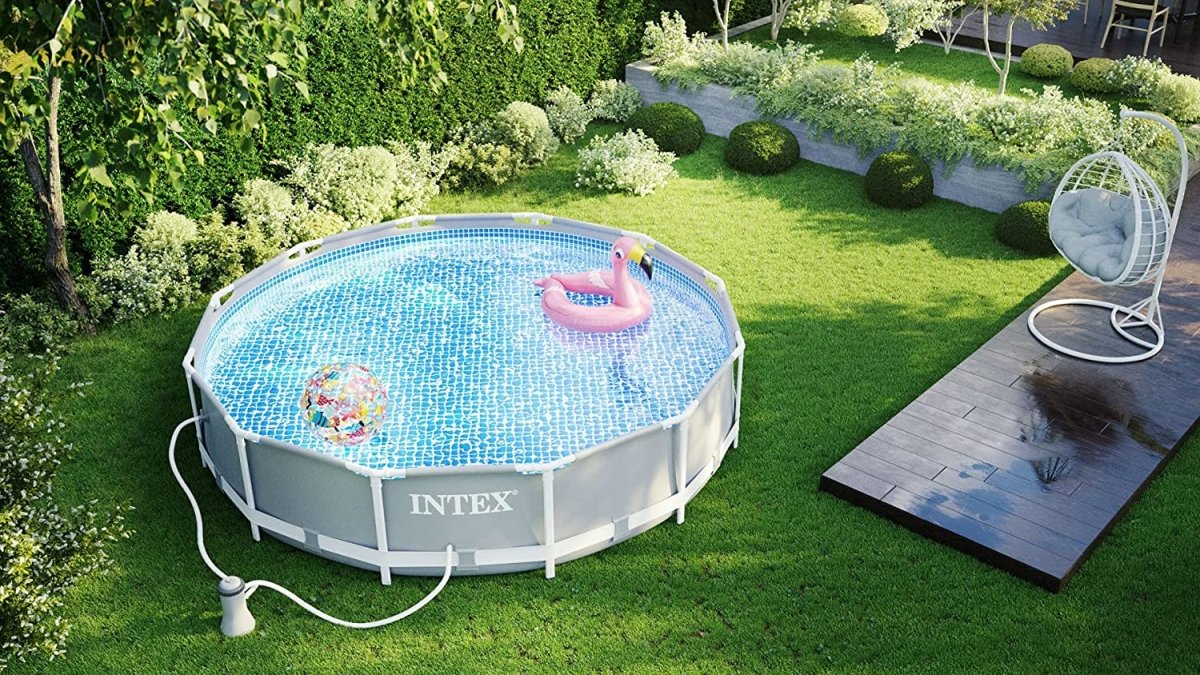 Intex PRISM 12' Metal Frame Above Ground Pool - 366cm x 76cm 26712 | Outdoorium