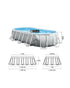 Intex PRISM Frame 16' Above Ground Pool 503cm x 274cm x 122cm 26796 | Outdoorium