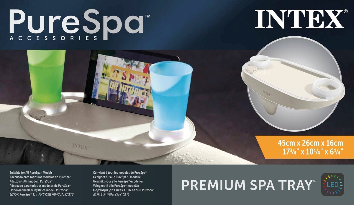 Intex Pure Spa Premium Spa Tray w/ LED Light 28520 | Outdoorium
