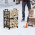Iron Log Holder Indoor Heavy Duty Firewood Rack 180kg | Outdoorium