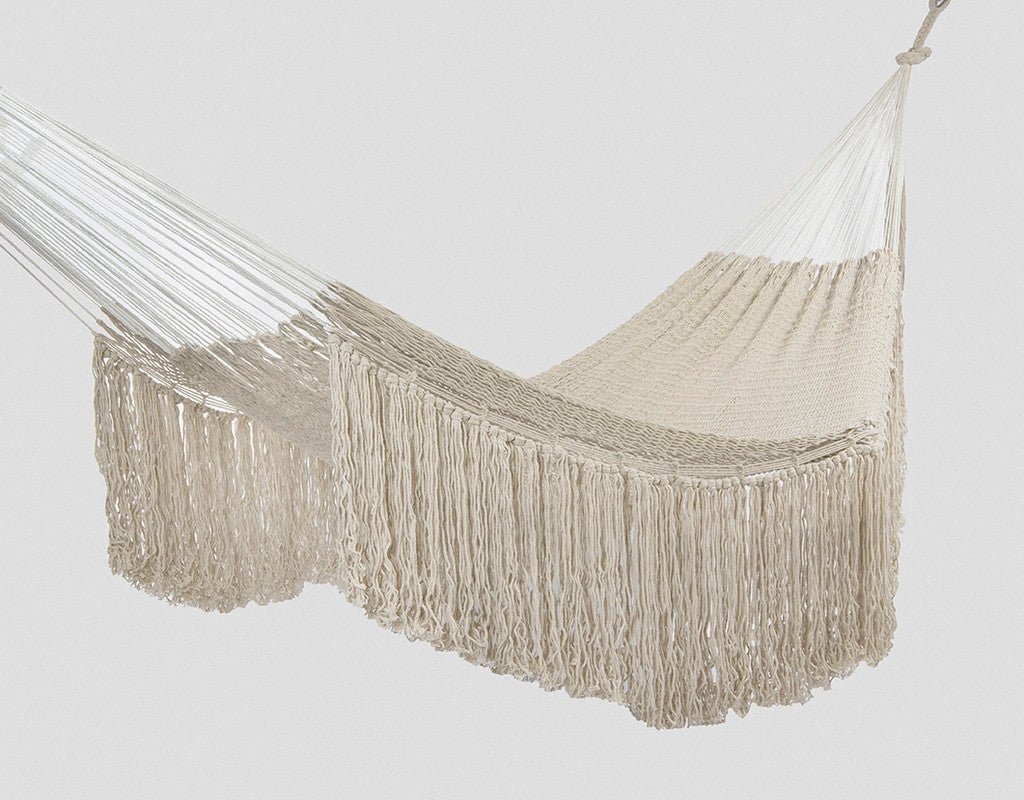 Ivory Cascade, hand woven rope Authentic Mexican Hammock | Outdoorium