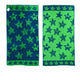Jacquard Velour Reversible Beach Towel Blue Stars | Outdoorium