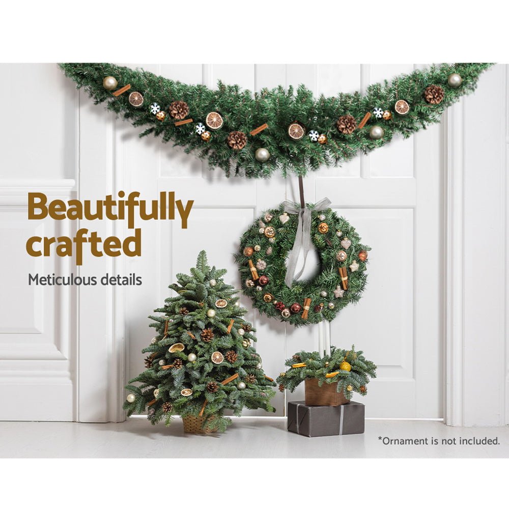 Jingle Jollys 1.8m Christmas Garland Xmas Decorations Green Wedding Party - Outdoorium