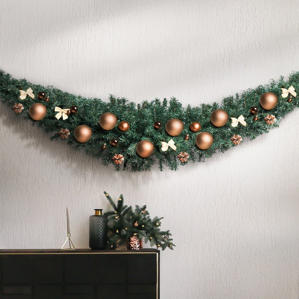 Jingle Jollys 1.8m Christmas Garland Xmas Decorations Green Wedding Party - Outdoorium