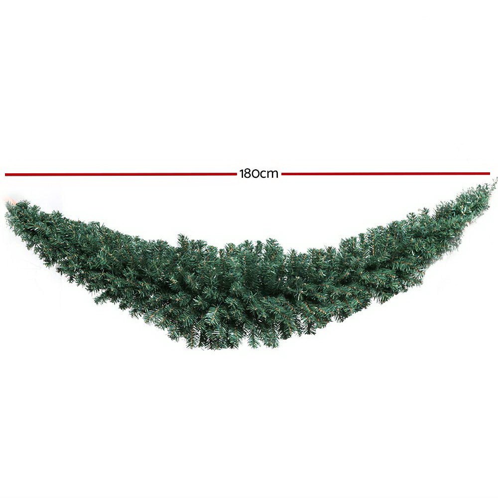 Jingle Jollys 1.8m Christmas Garland Xmas Decorations Green Wedding Party - Outdoorium