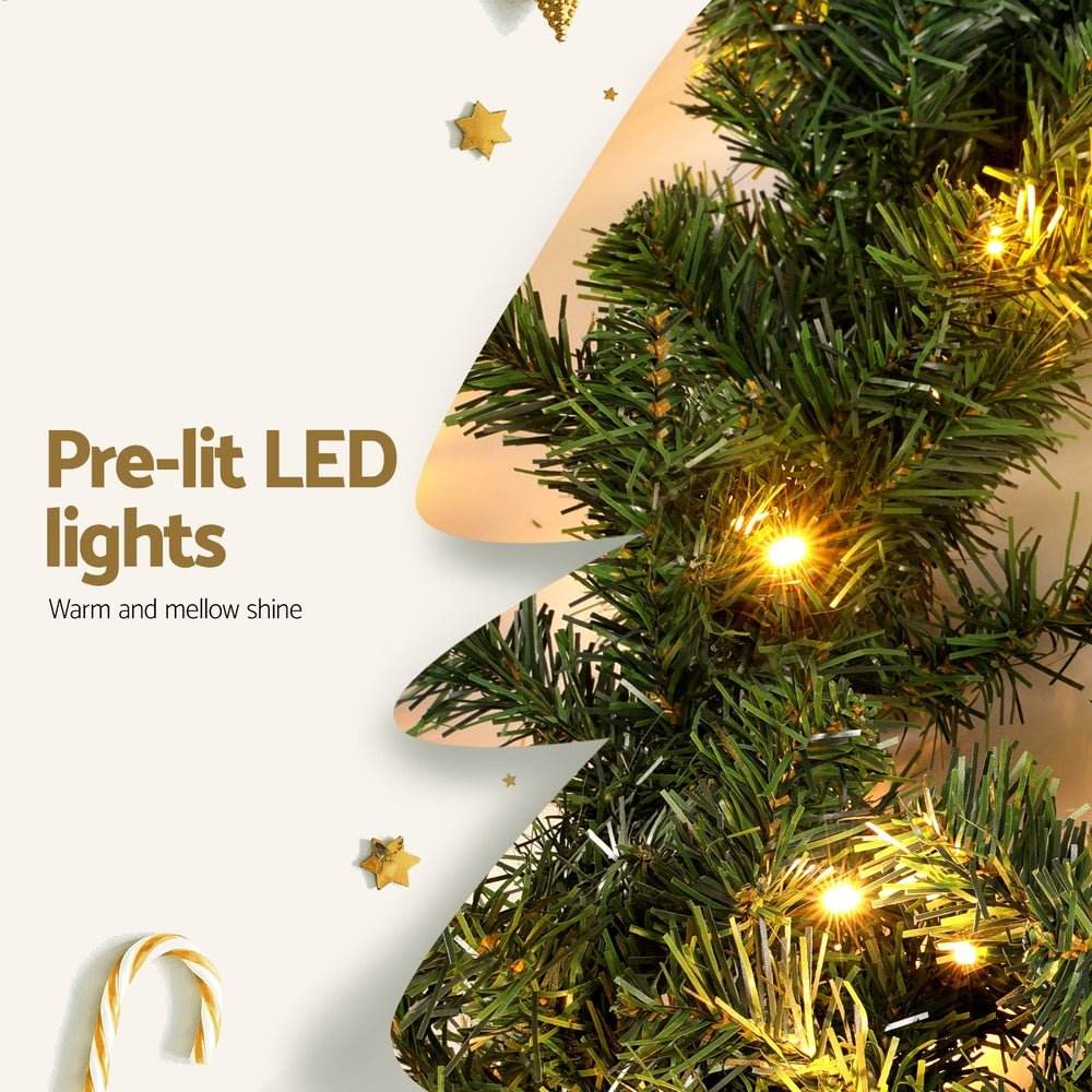 Jingle Jollys 20M Christmas Garland LED Lights Party Xmas Decorations 1400 Tips | Outdoorium