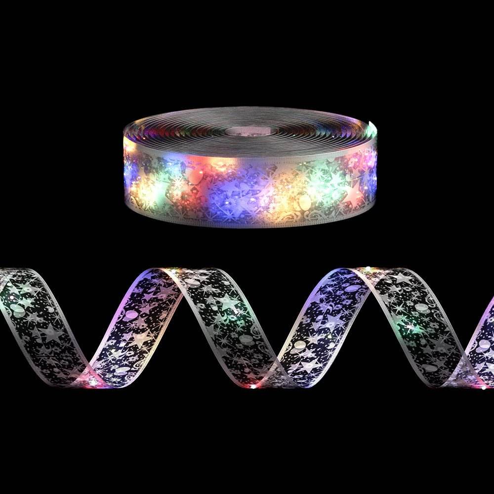 20M Christmas Lights Ribbon Fairy Light 200 LED Colored Jingle Jollys - Outdoorium