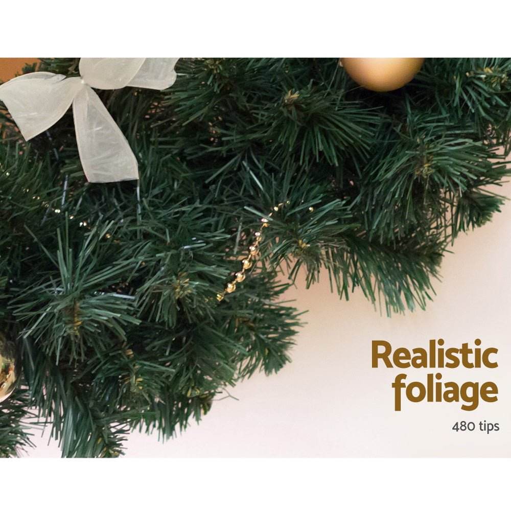 Jingle Jollys 2.1m Christmas Garland Xmas Decorations Green Wedding Party | Outdoorium