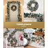 Jingle Jollys 2.7m Christmas Garland with Wreath Set LED Lights Snowy Xmas Decor - Outdoorium