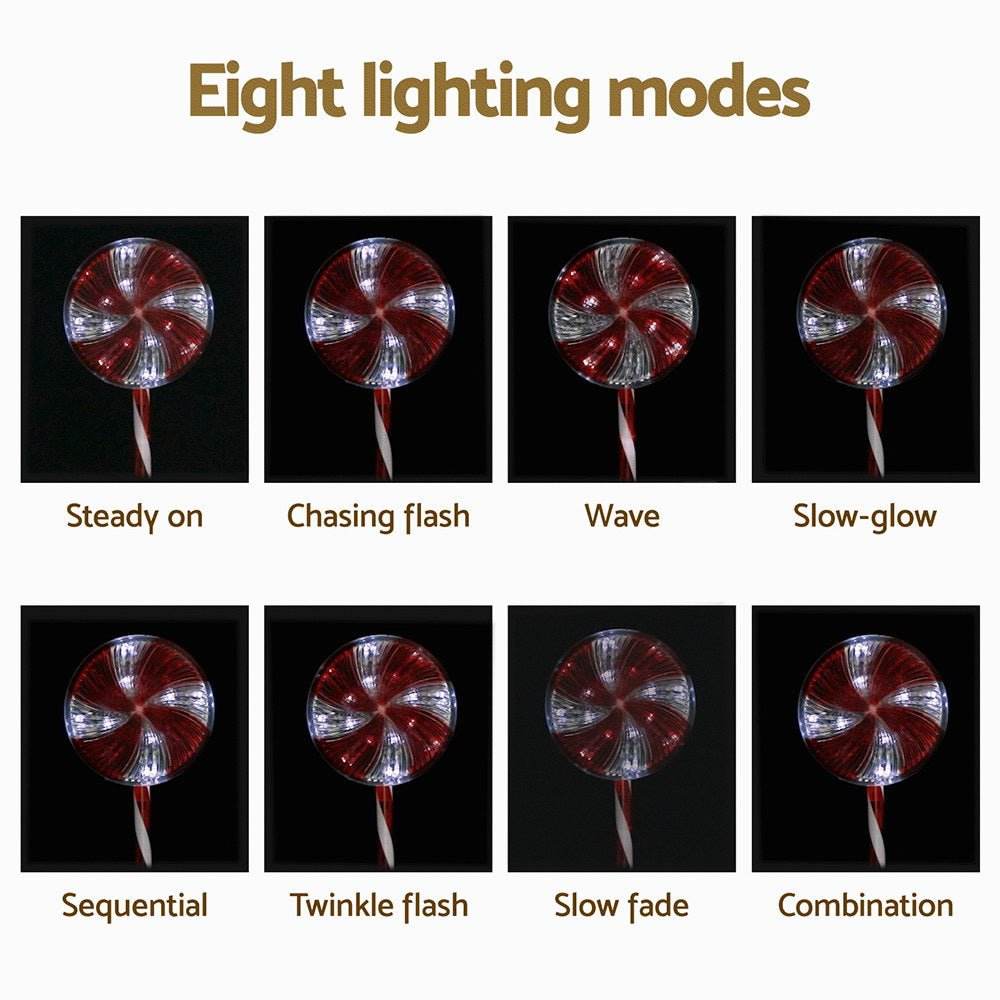 4 PCS Christmas Lights Path Ground Light Garden Decoration 112 LED Jingle Jollys | Outdoorium