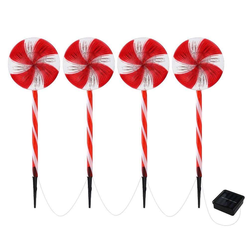 4 PCS Christmas Lights Path Ground Light Garden Decoration 112 LED Jingle Jollys | Outdoorium