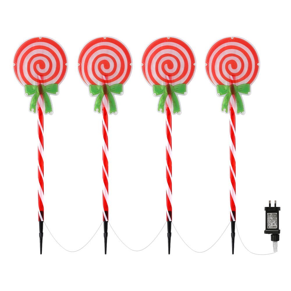 Jingle Jollys 4 PCS Christmas Lights Path Ground Light Garden Decorations 68 LED - Outdoorium