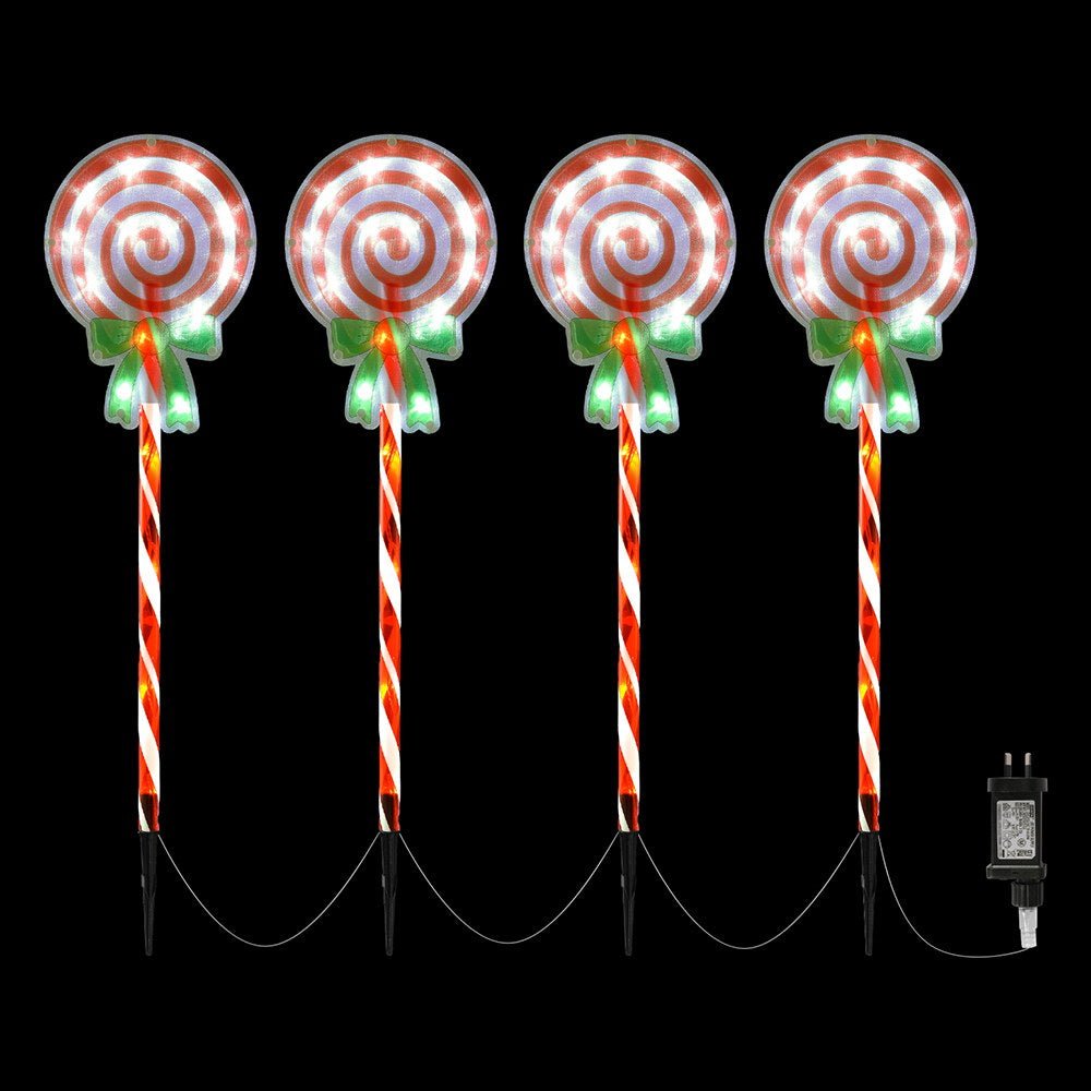 Jingle Jollys 4 PCS Christmas Lights Path Ground Light Garden Decorations 68 LED - Outdoorium