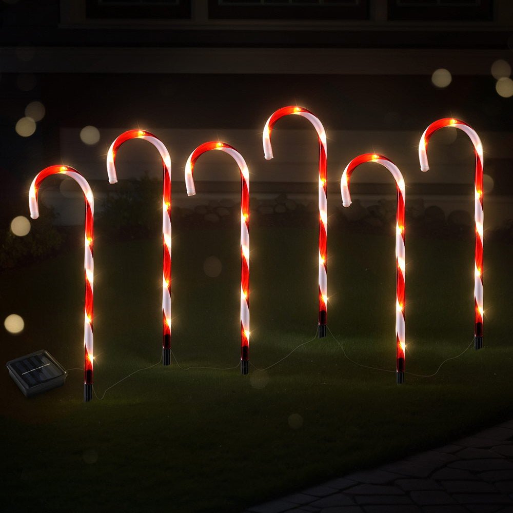 Jingle Jollys 6 PCS Christmas Lights Path Ground Light Garden Decorations 42 LED - Outdoorium