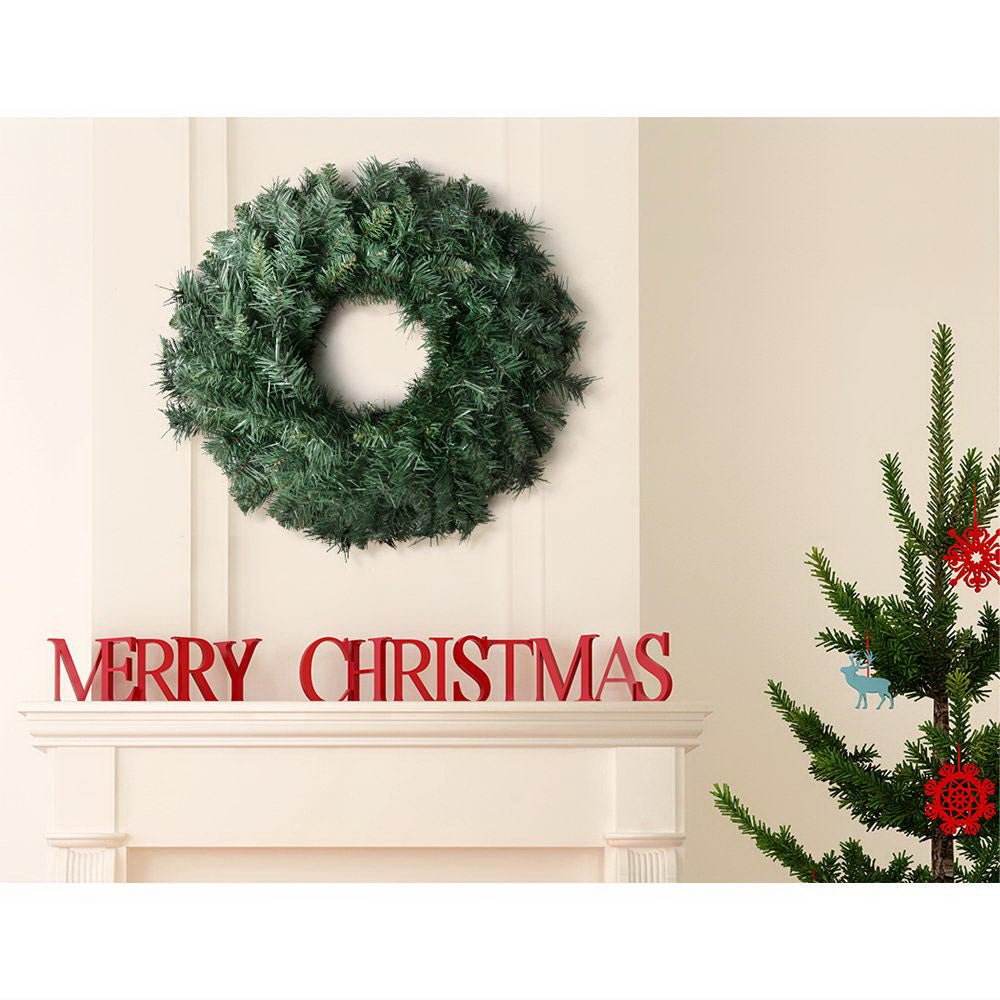 Jingle Jollys 60cm Christmas Wreath Garland Xmas Decorations Wedding Party | Outdoorium