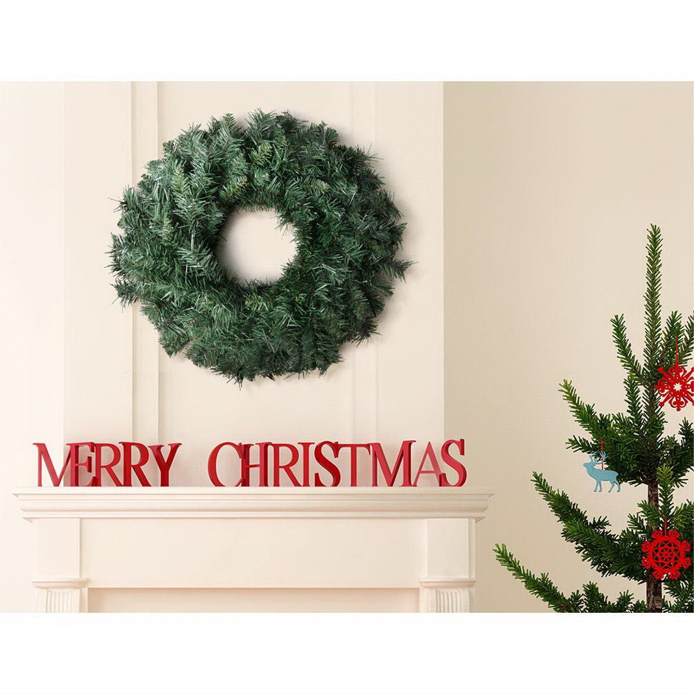 Jingle Jollys 60cm Christmas Wreath Garland Xmas Decorations Wedding Party - Outdoorium