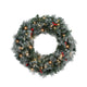 Jingle Jollys 60cm Christmas Wreath LED Lights Snowy Berries Garland Party Decor | Outdoorium